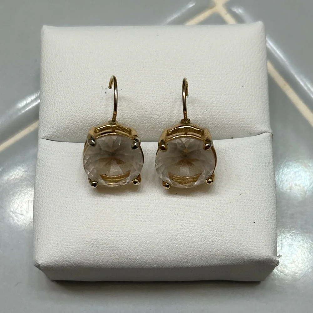 Kate Spade Gold Leverback Drop Down Stud Earrings